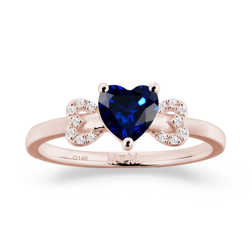 Heart Shapped Sapphire Statement Ring - LUO Jewelry #metal_14k rose gold