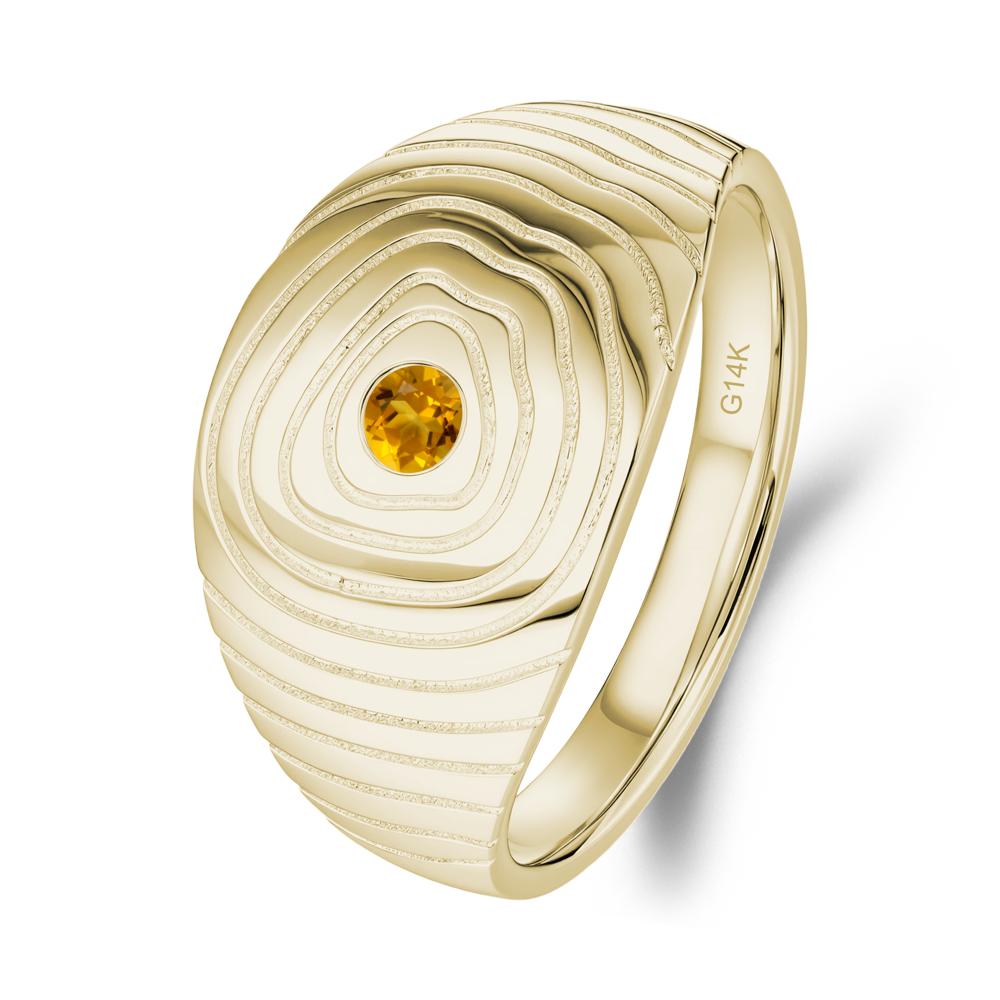 Natural Inspired Citrine Ring - LUO Jewelry #metal_14k yellow gold