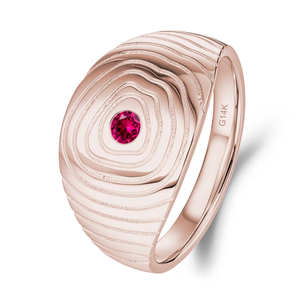 Natural Inspired Ruby Ring - LUO Jewelry #metal_14k rose gold