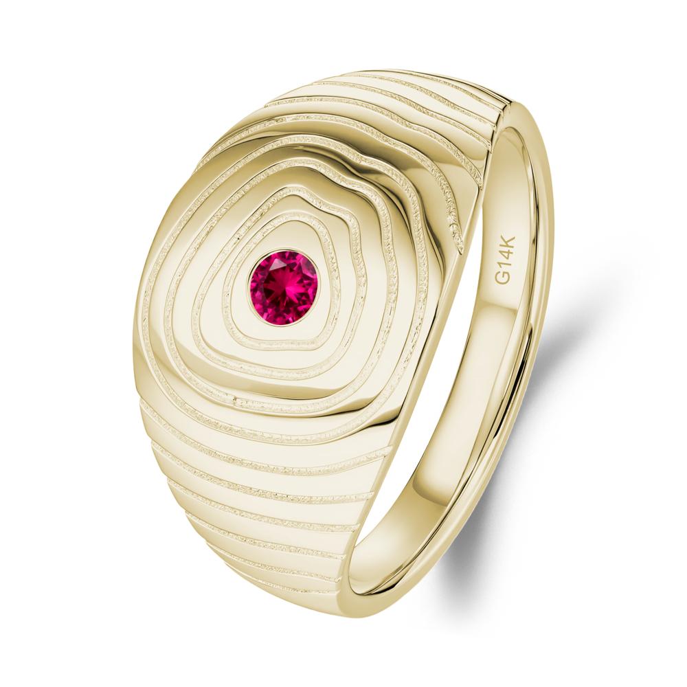 Natural Inspired Ruby Ring - LUO Jewelry #metal_14k yellow gold