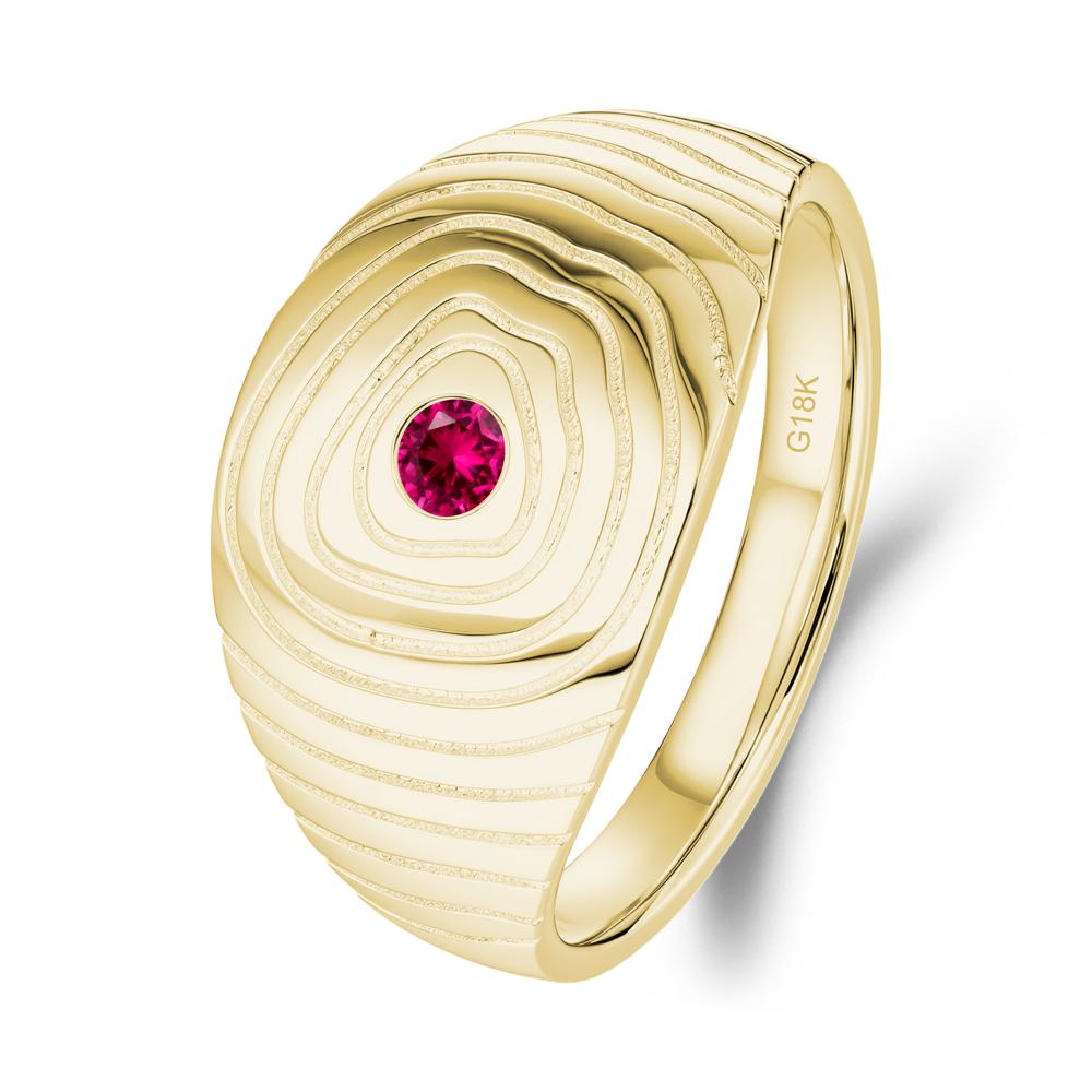 Natural Inspired Ruby Ring - LUO Jewelry #metal_18k yellow gold