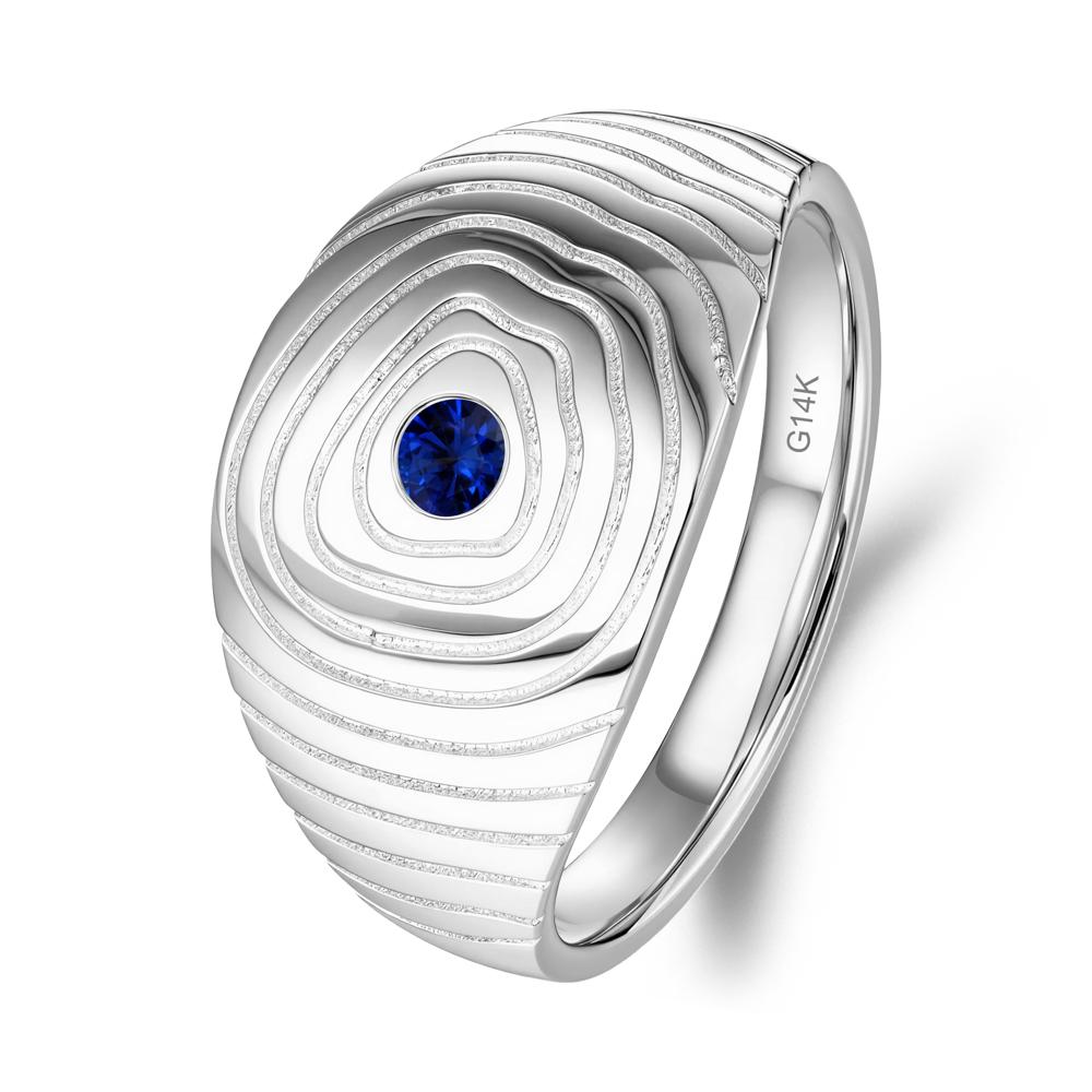 Natural Inspired Sapphire Ring - LUO Jewelry #metal_14k white gold