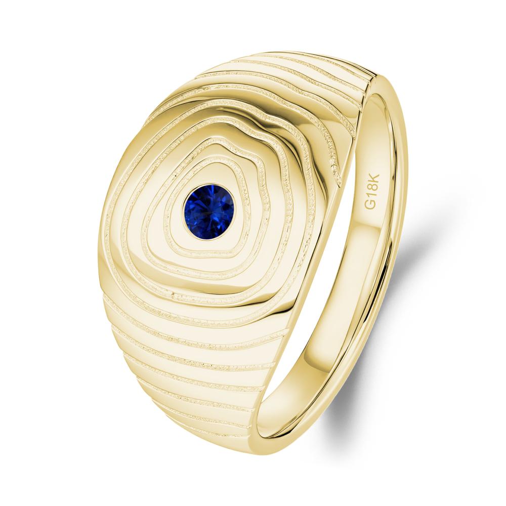 Natural Inspired Sapphire Ring - LUO Jewelry #metal_18k yellow gold