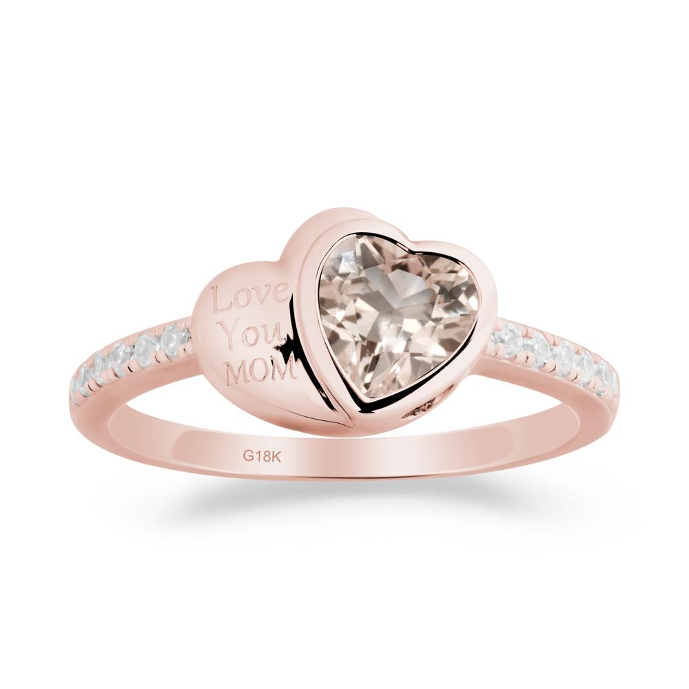 Morganite Double Heart Ring - LUO Jewelry #metal_18k rose gold