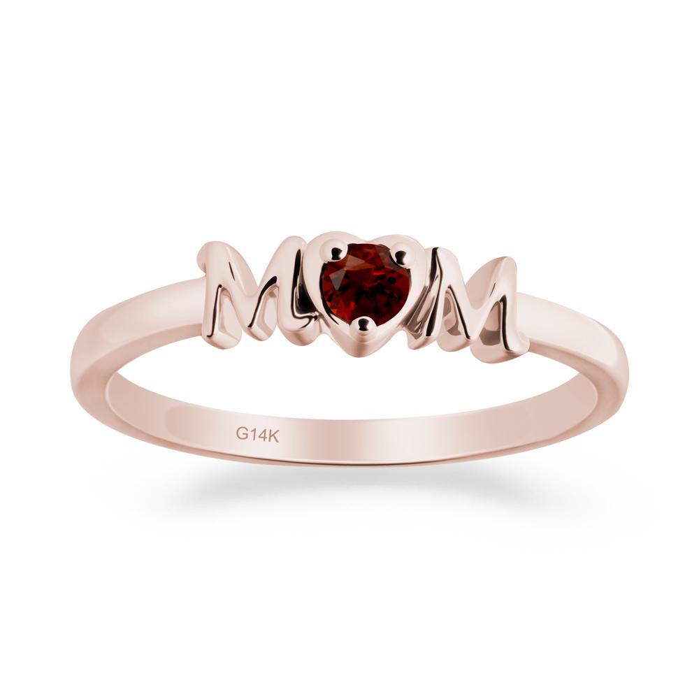 Mom Garnet Ring - LUO Jewelry #metal_14k rose gold
