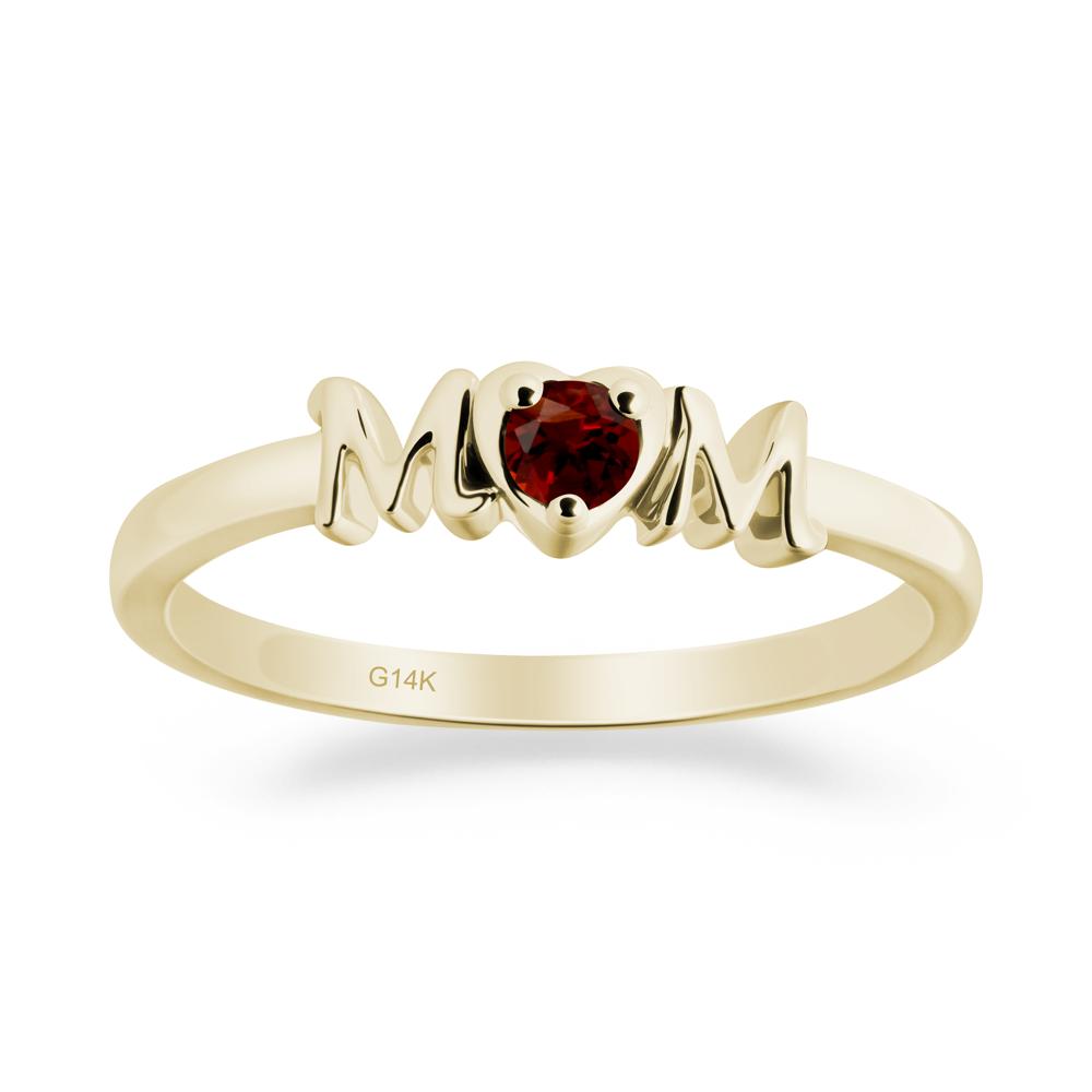 Mom Garnet Ring - LUO Jewelry #metal_14k yellow gold