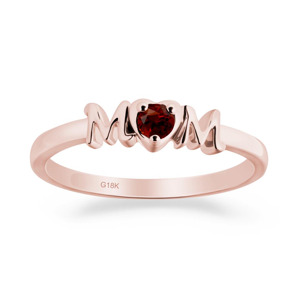 Mom Garnet Ring - LUO Jewelry #metal_18k rose gold