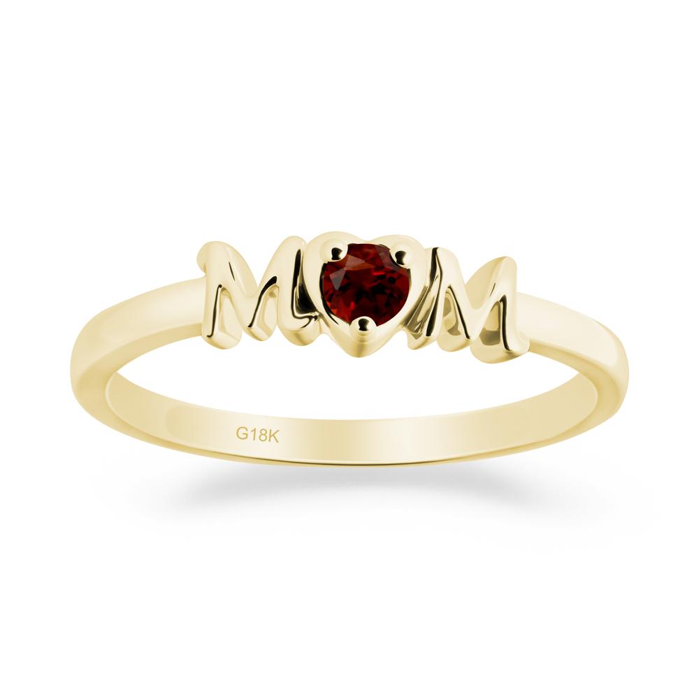 Mom Garnet Ring - LUO Jewelry #metal_18k yellow gold