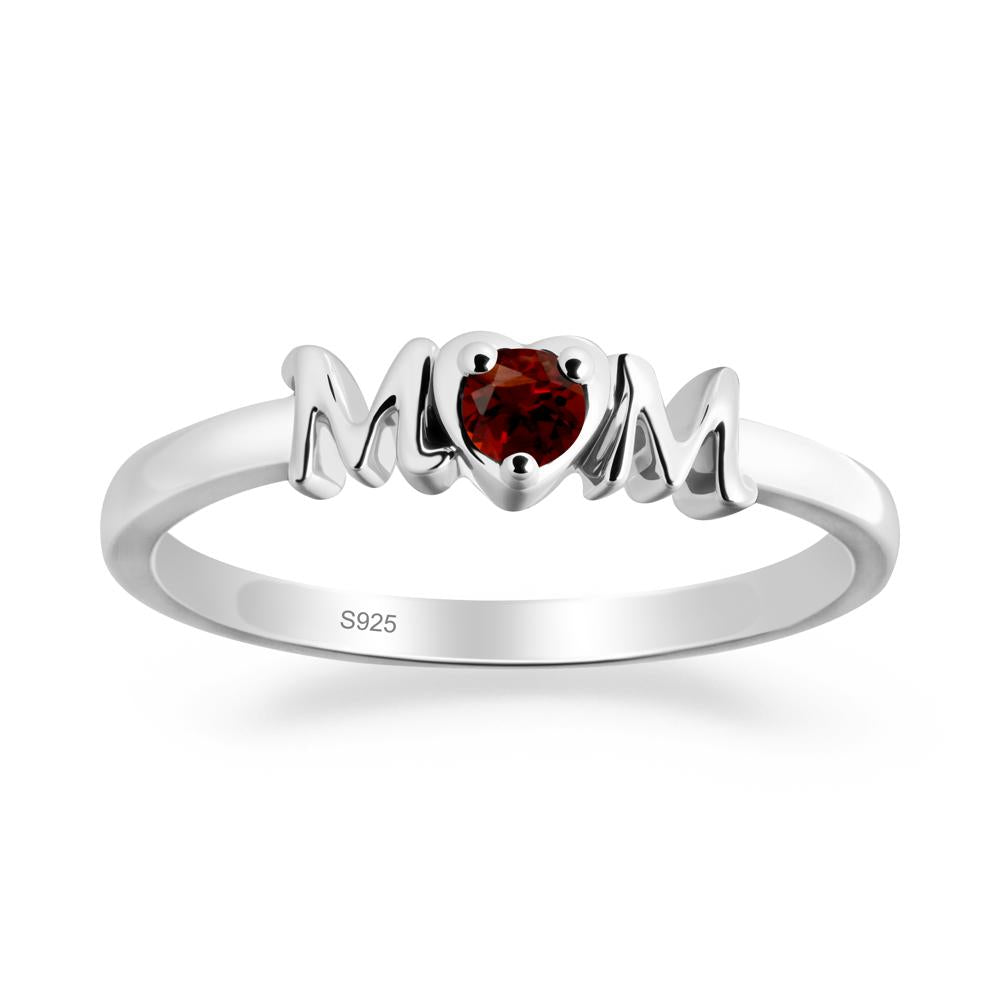Mom Garnet Ring - LUO Jewelry #metal_sterling silver