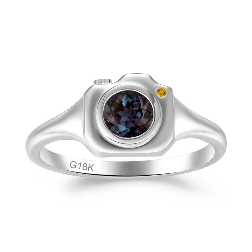 Creative Photography Inspired Alexandrite and Citrine Ring - LUO Jewelry #metal_18k white gold