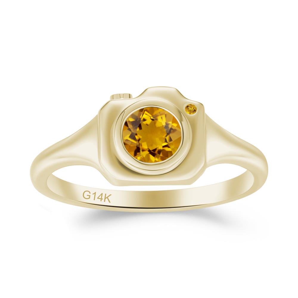 Creative Citrine Statement Ring - LUO Jewelry #metal_14k yellow gold