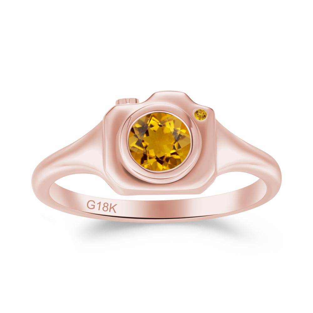 Creative Citrine Statement Ring - LUO Jewelry #metal_18k rose gold