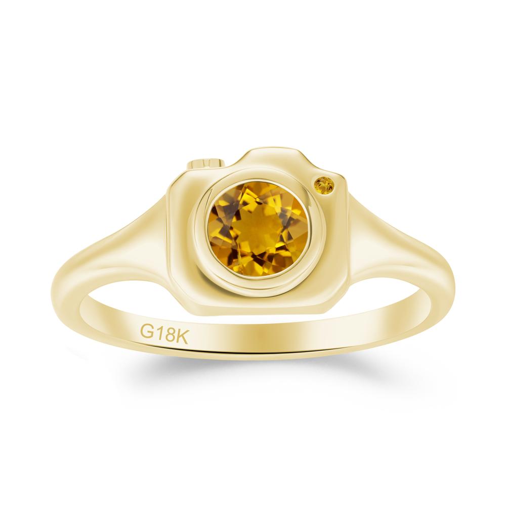 Creative Citrine Statement Ring - LUO Jewelry #metal_18k yellow gold
