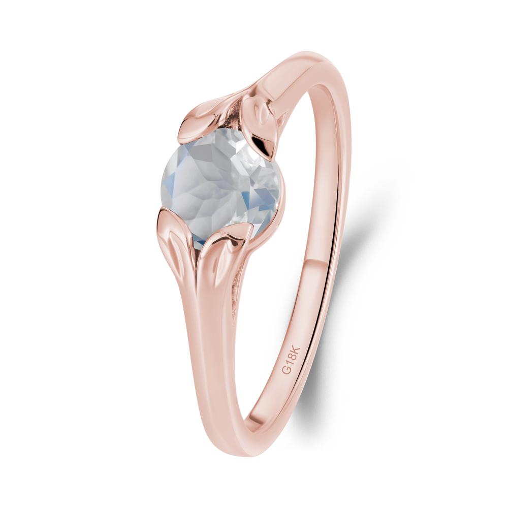 Leaf Inspired Moonstone Promise Ring - LUO Jewelry #metal_18k rose gold