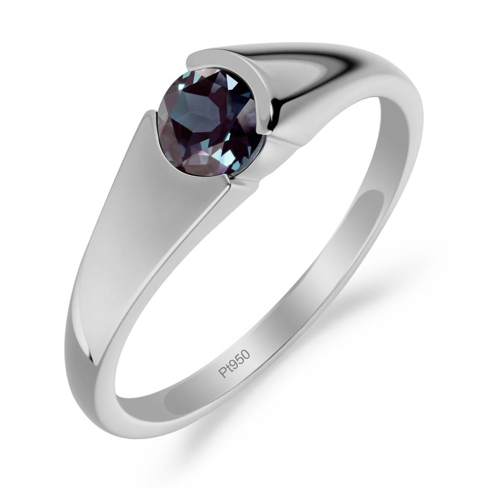 Solitaire Alexandrite Promise Ring - LUO Jewelry #metal_platinum