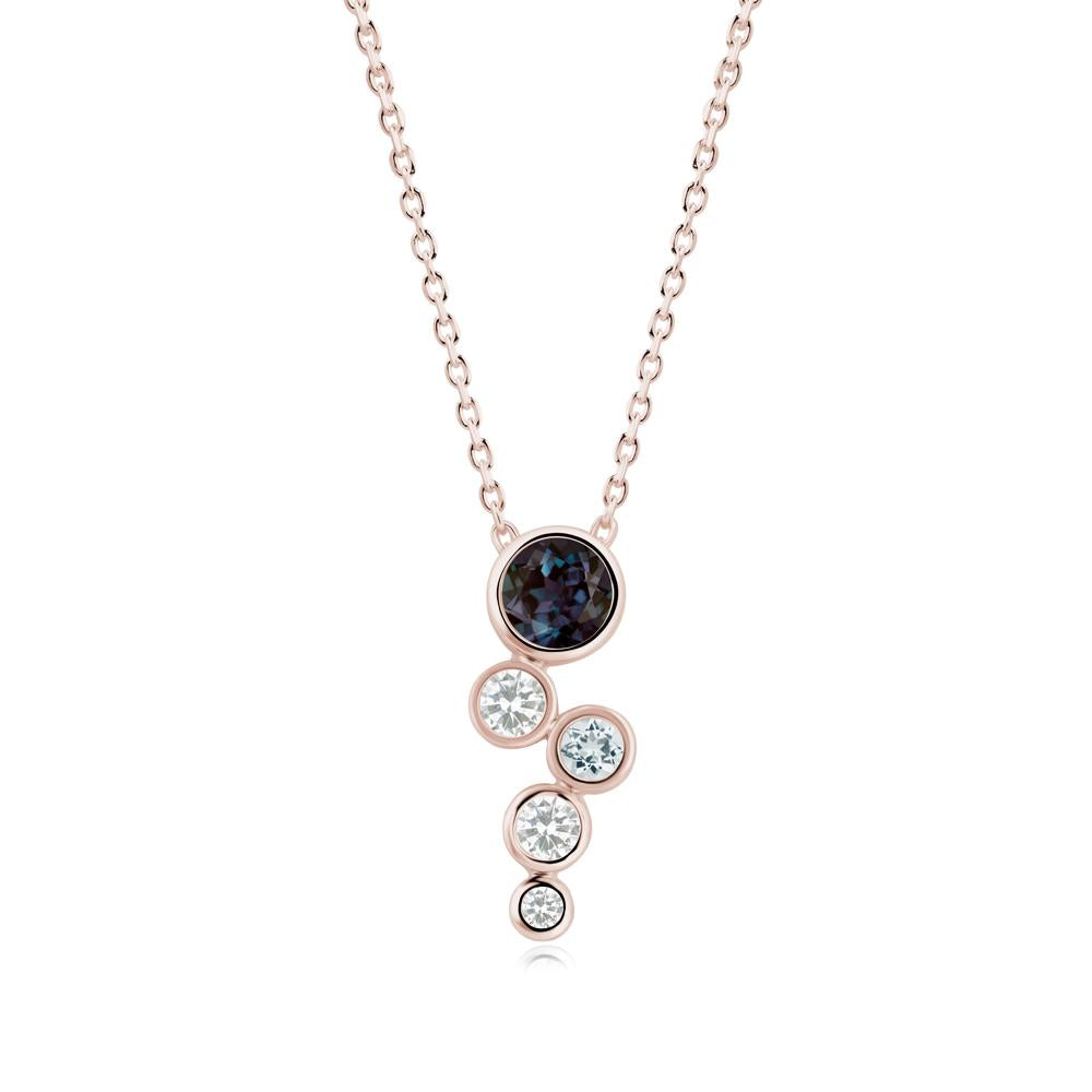 Graduated Drop Alexandrite Necklace - LUO Jewelry #metal_14k rose gold