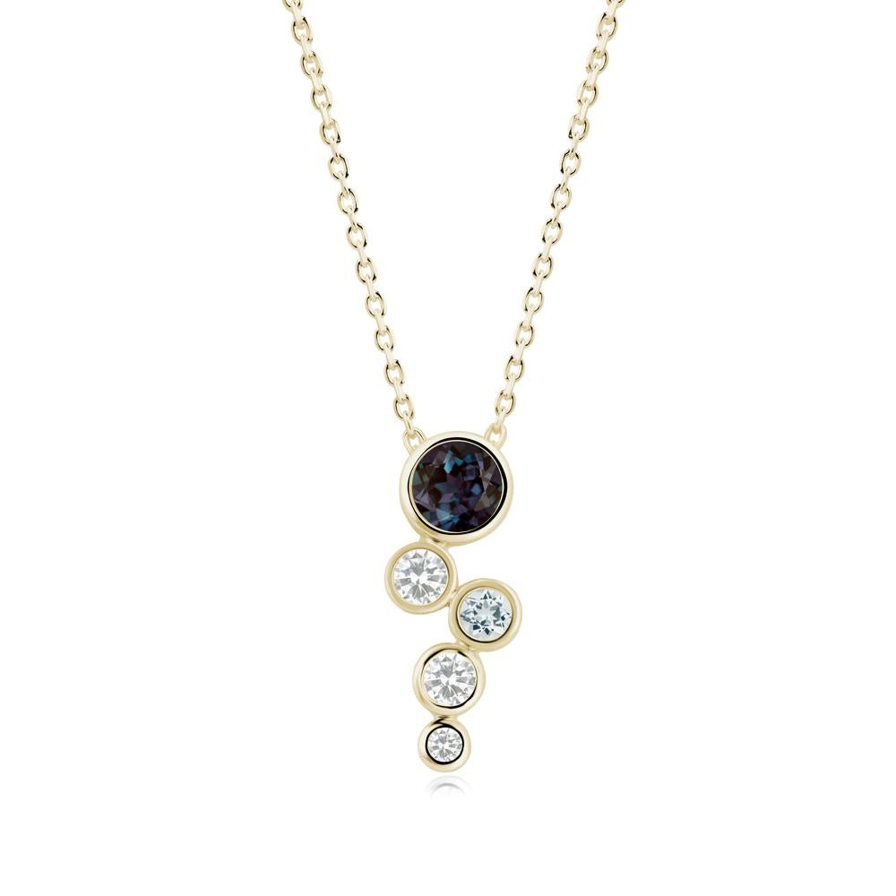 Graduated Drop Alexandrite Necklace - LUO Jewelry #metal_14k yellow gold