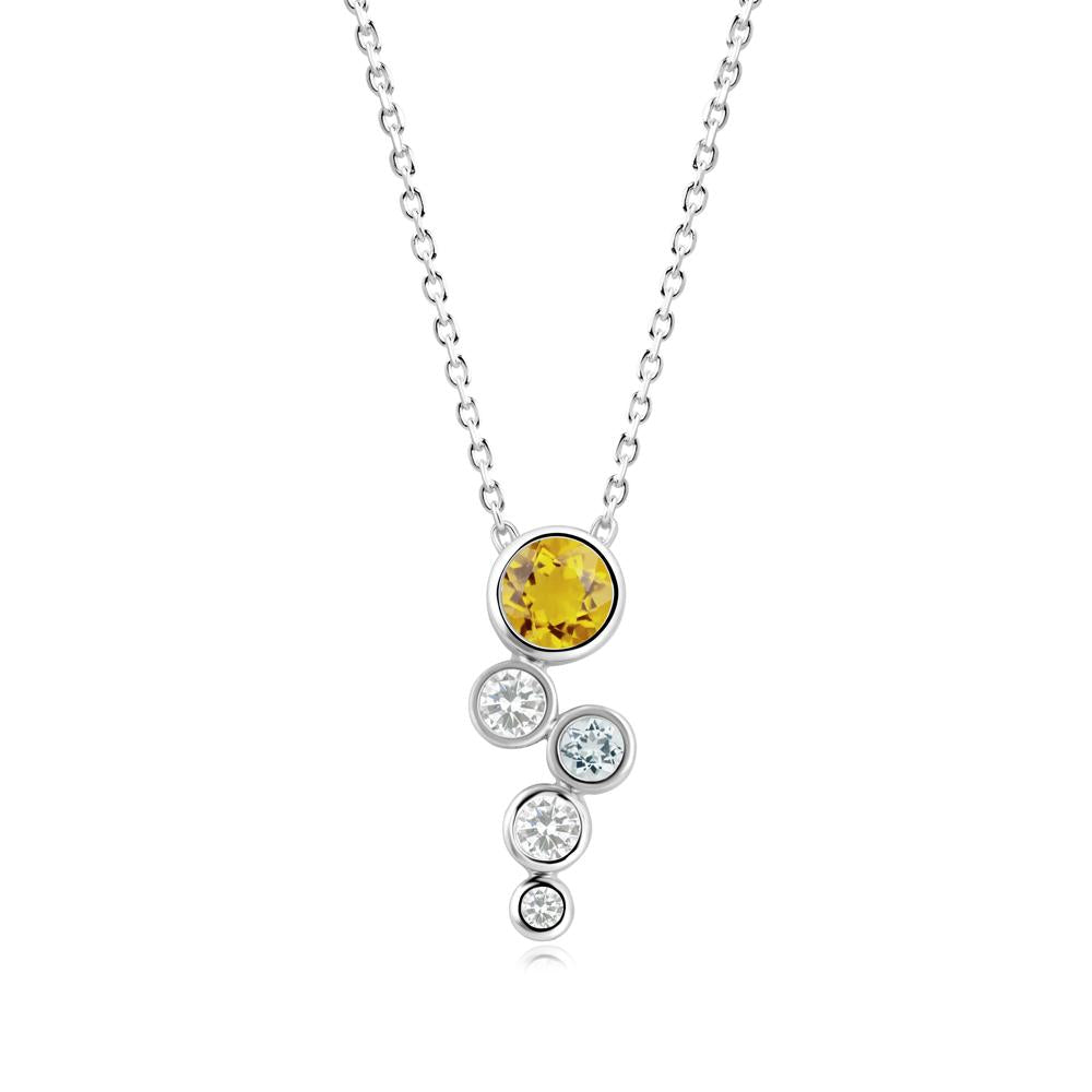 Graduated Drop Citrine Necklace - LUO Jewelry #metal_sterling silver