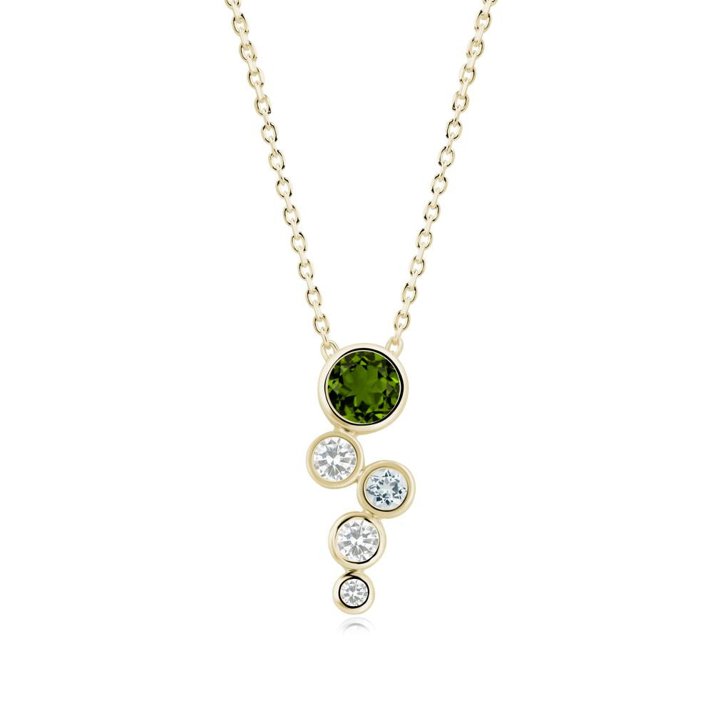 Diopside Graduated Drop Pendant - LUO Jewelry #metal_14k yellow gold