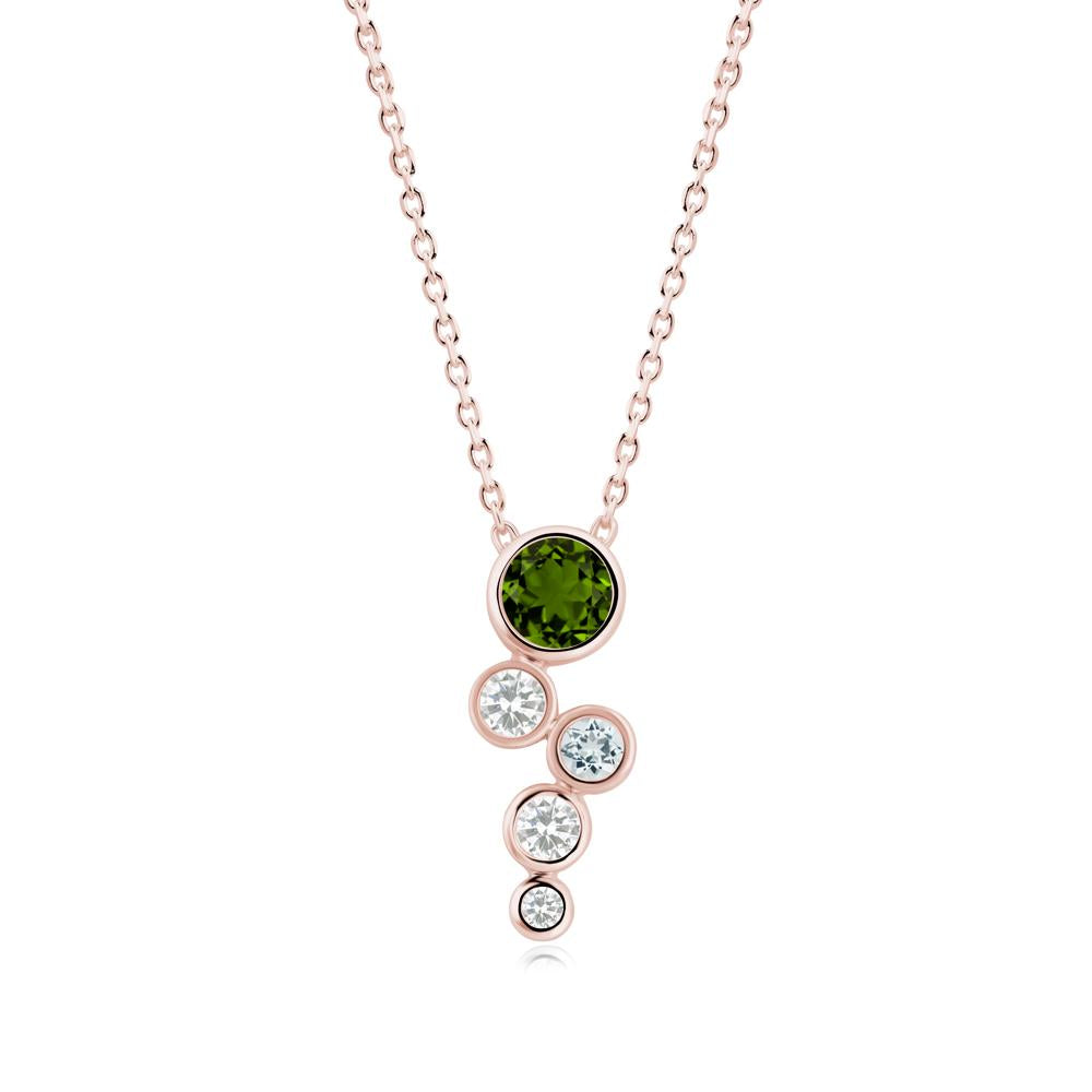 Diopside Graduated Drop Pendant - LUO Jewelry #metal_18k rose gold
