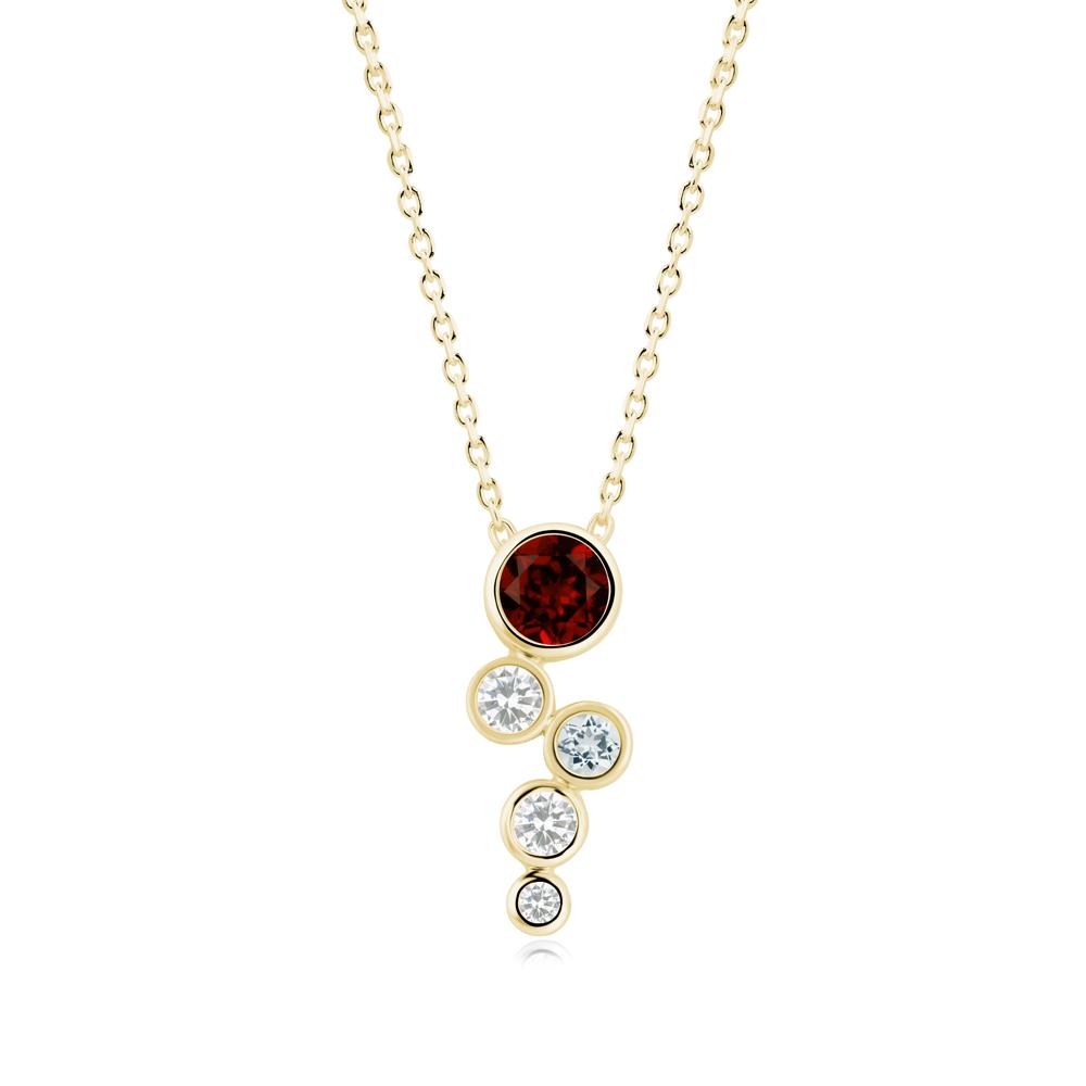 Garnet Graduated Drop Pendant - LUO Jewelry #metal_18k yellow gold