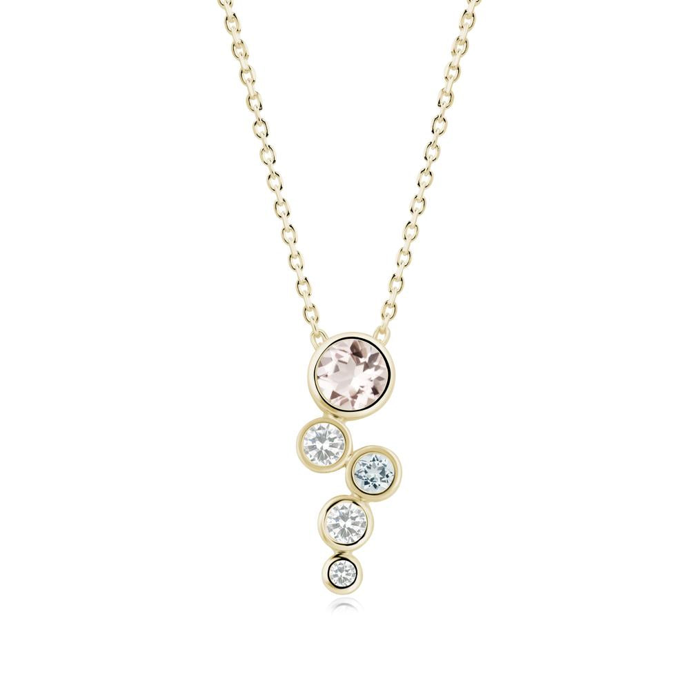 Graduated Drop Morganite Necklace - LUO Jewelry #metal_14k yellow gold