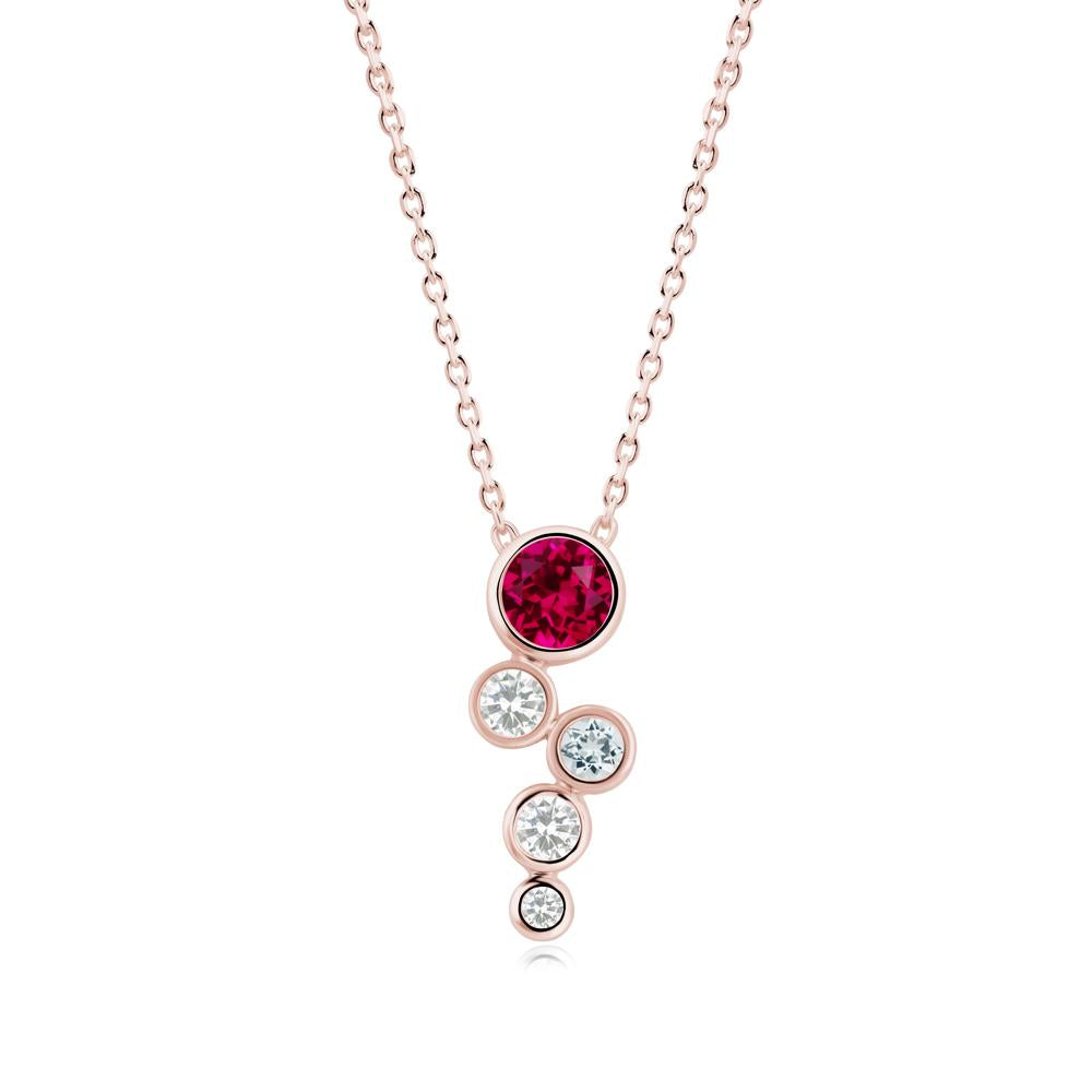 Graduated Drop Ruby Necklace - LUO Jewelry #metal_18k rose gold
