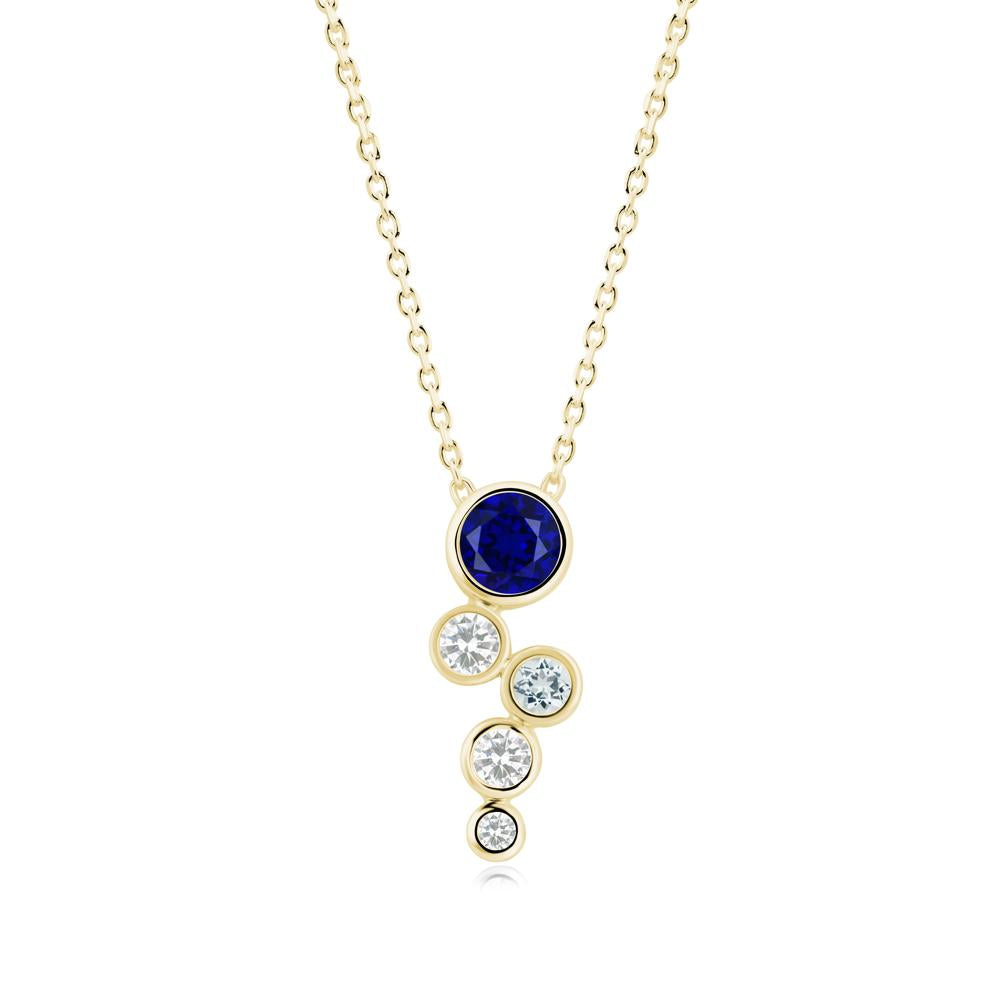 Sapphire Graduated Drop Pendant - LUO Jewelry #metal_18k yellow gold