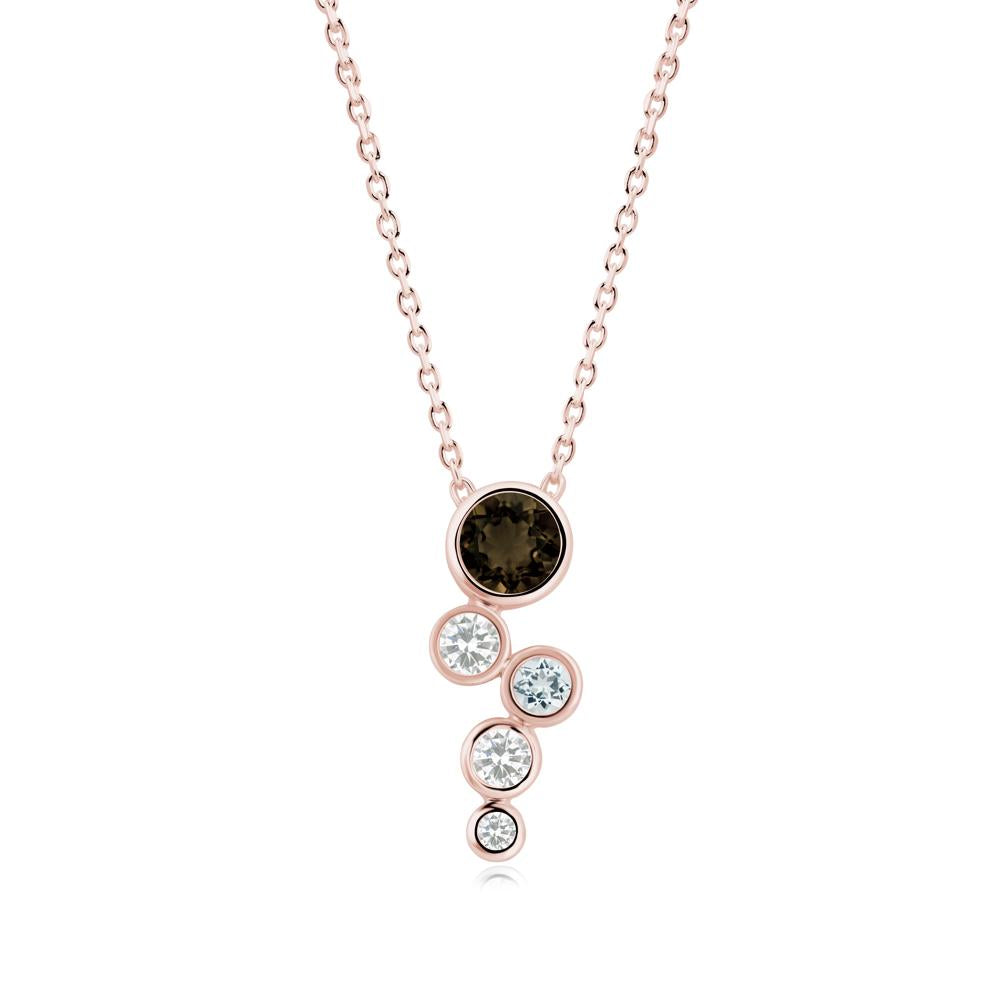 Graduated Drop Smoky Quartz Necklace - LUO Jewelry #metal_18k rose gold
