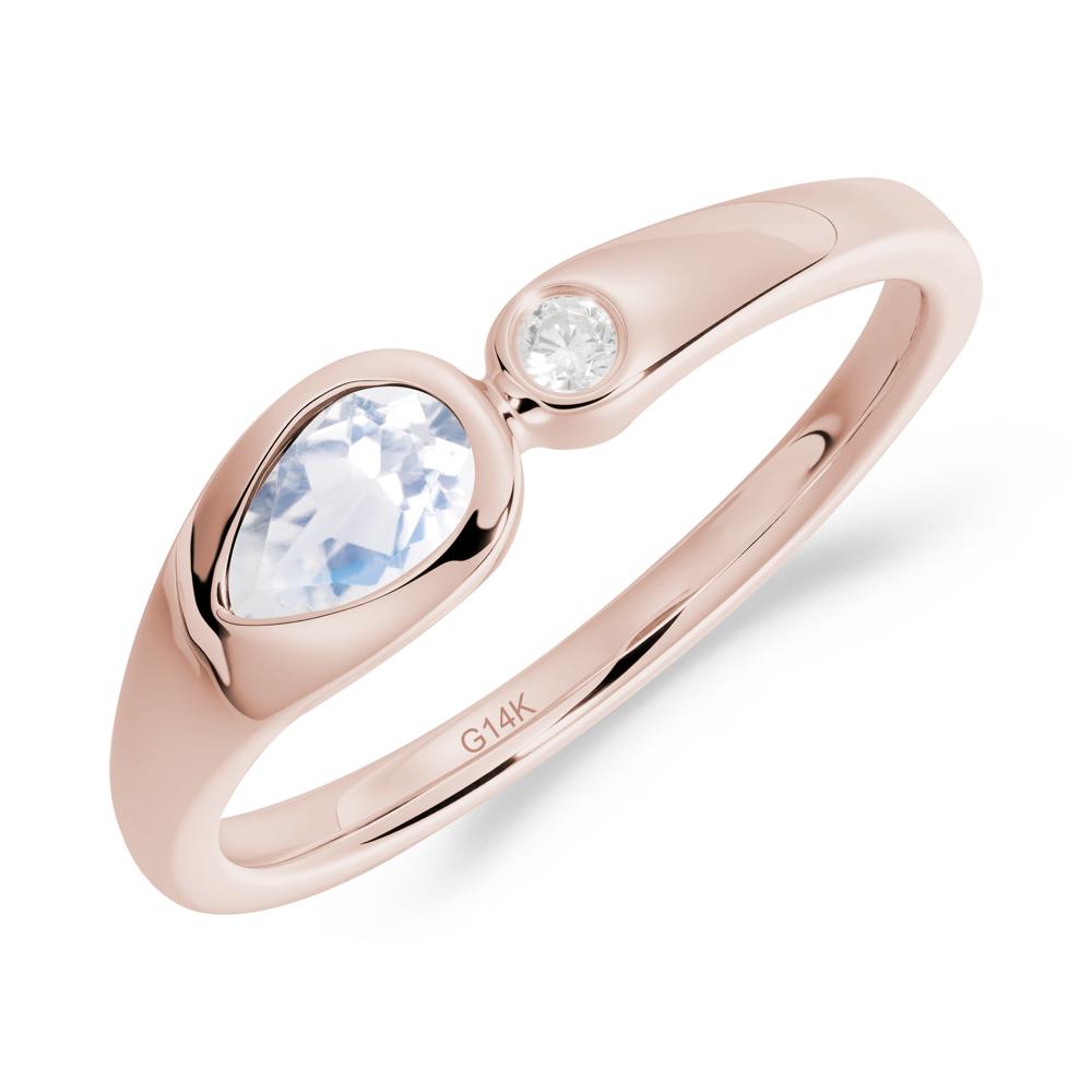 Toi Et Moi Pear-Cut Moonstone Ring - LUO Jewelry #metal_14k rose gold
