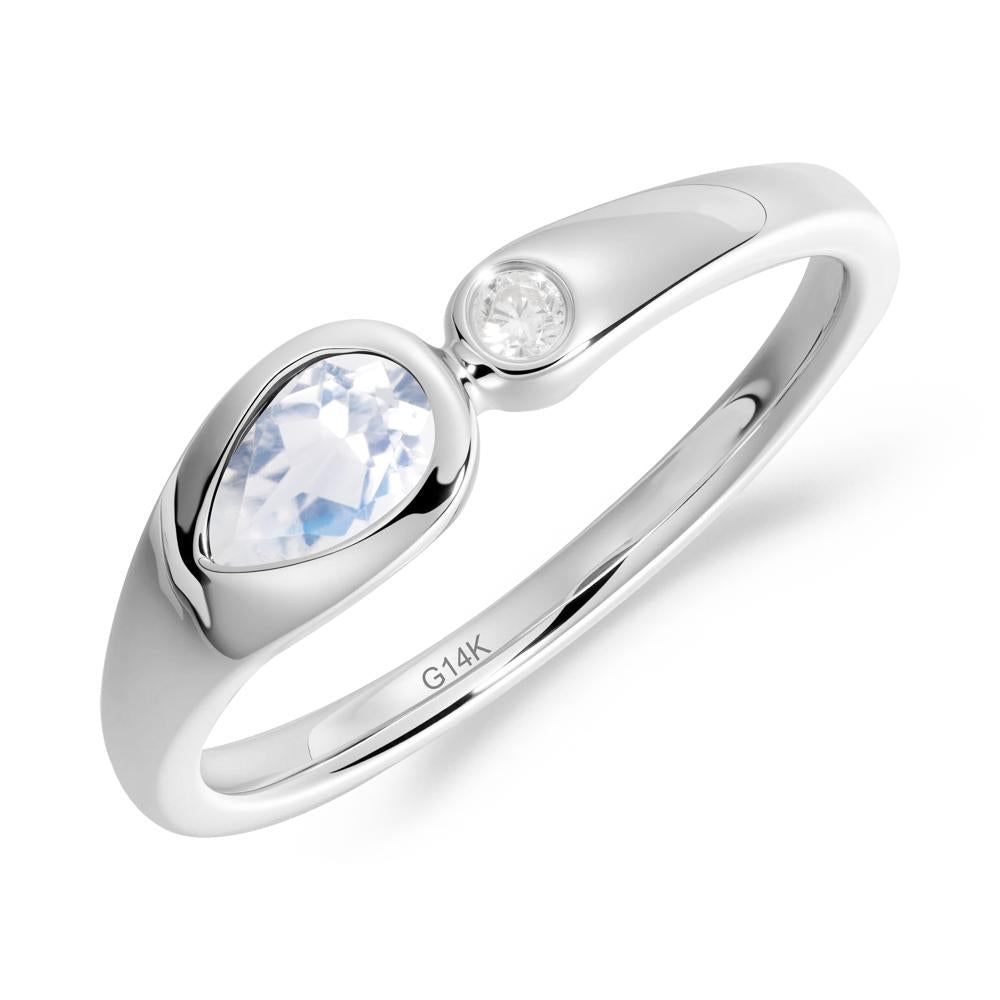 Toi Et Moi Pear-Cut Moonstone Ring - LUO Jewelry #metal_14k white gold
