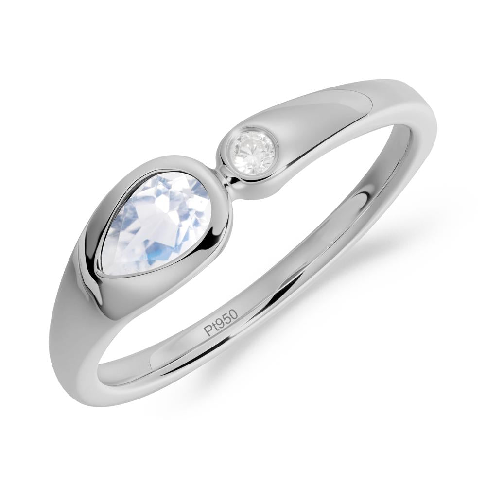 Toi Et Moi Pear-Cut Moonstone Ring - LUO Jewelry #metal_platinum
