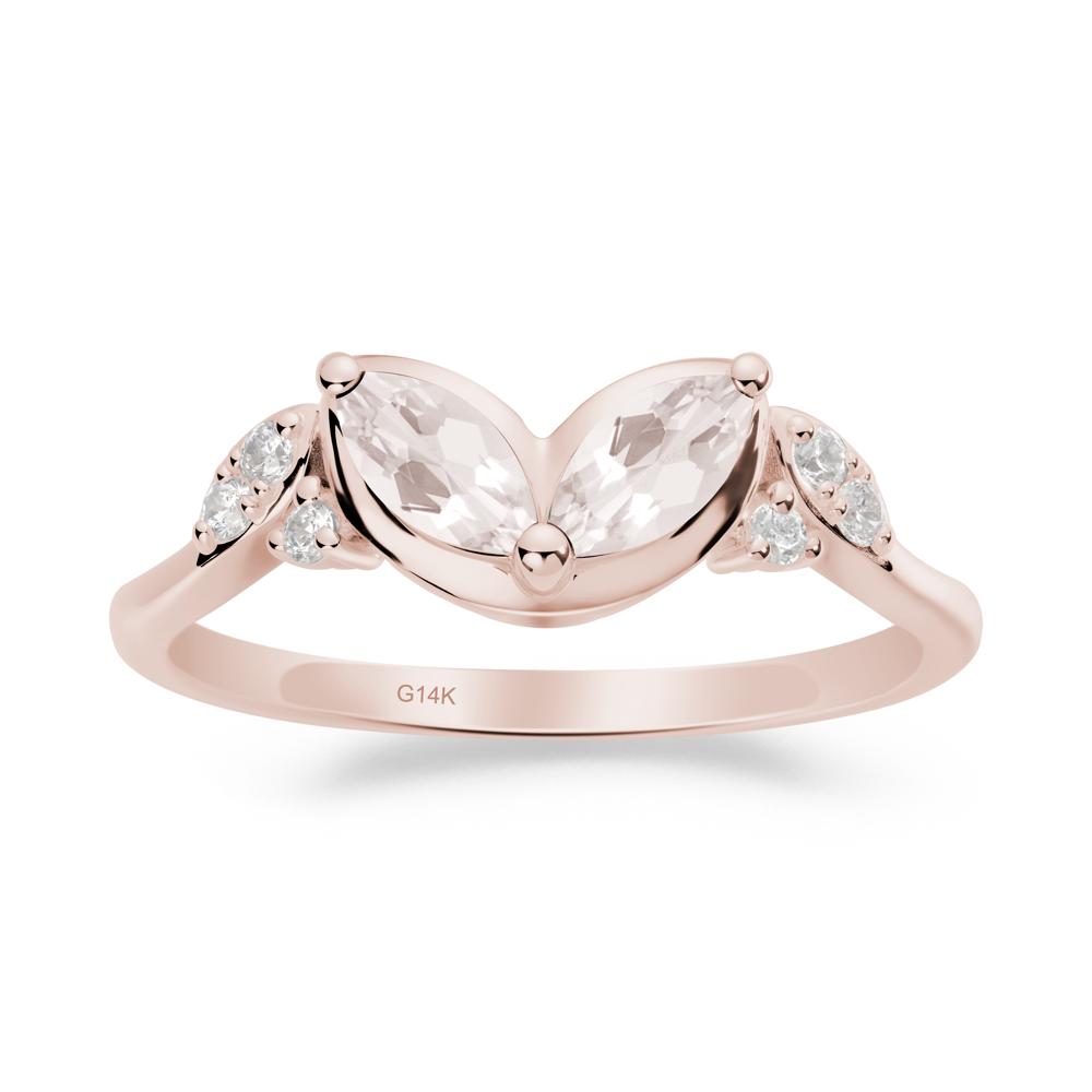 Leaf Inspired Morganite Ring - LUO Jewelry #metal_14k rose gold