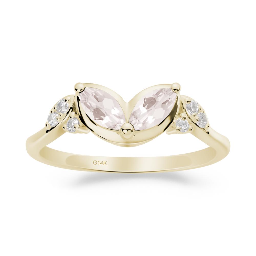 Leaf Inspired Morganite Ring - LUO Jewelry #metal_14k yellow gold