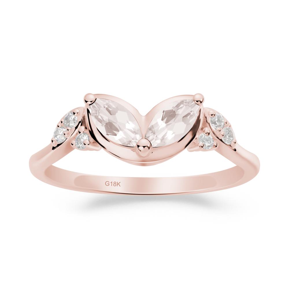 Leaf Inspired Morganite Ring - LUO Jewelry #metal_18k rose gold