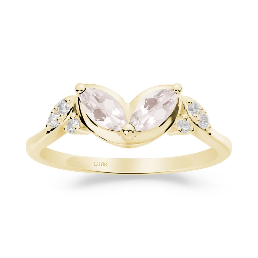 Leaf Inspired Morganite Ring - LUO Jewelry #metal_18k yellow gold