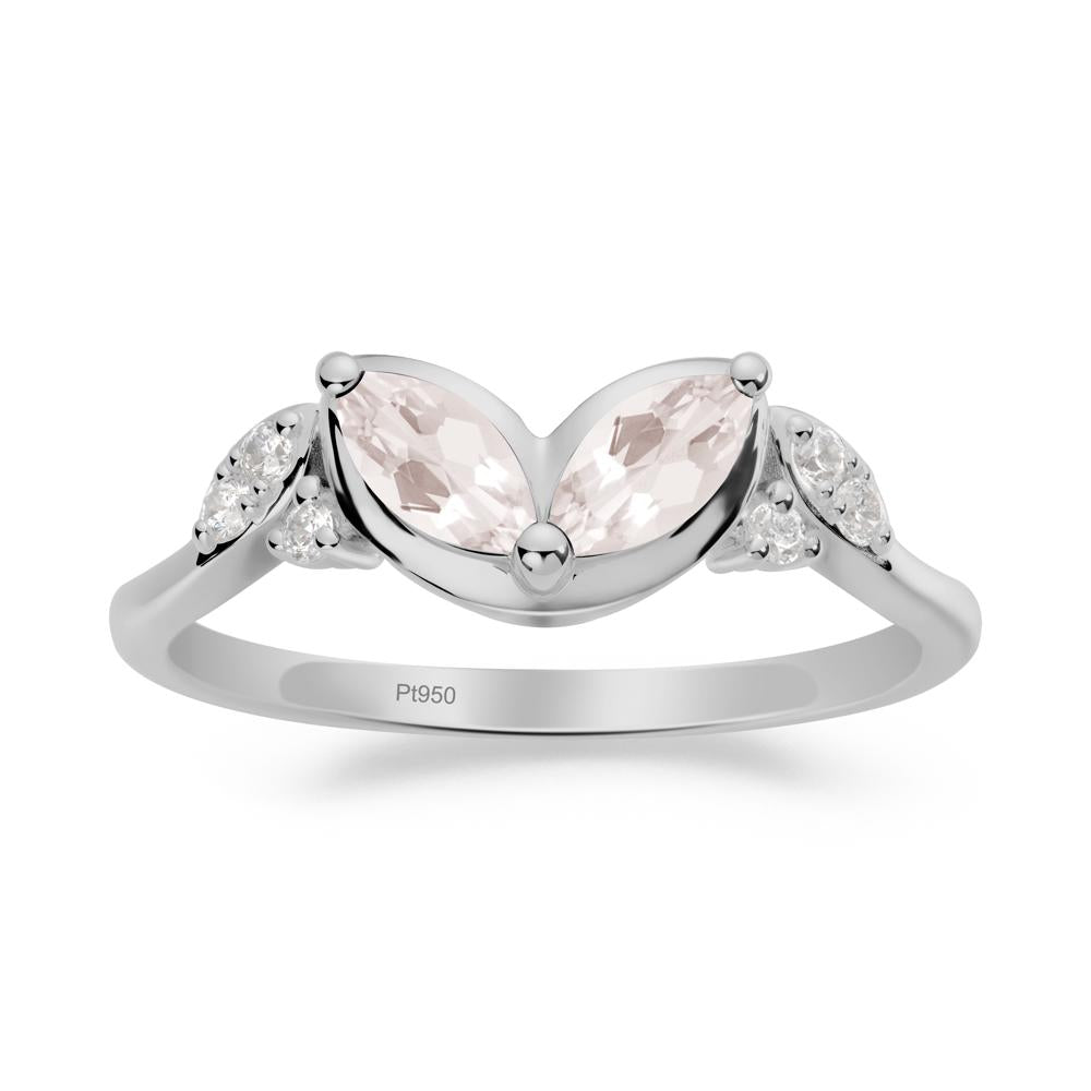 Leaf Inspired Morganite Ring - LUO Jewelry #metal_platinum