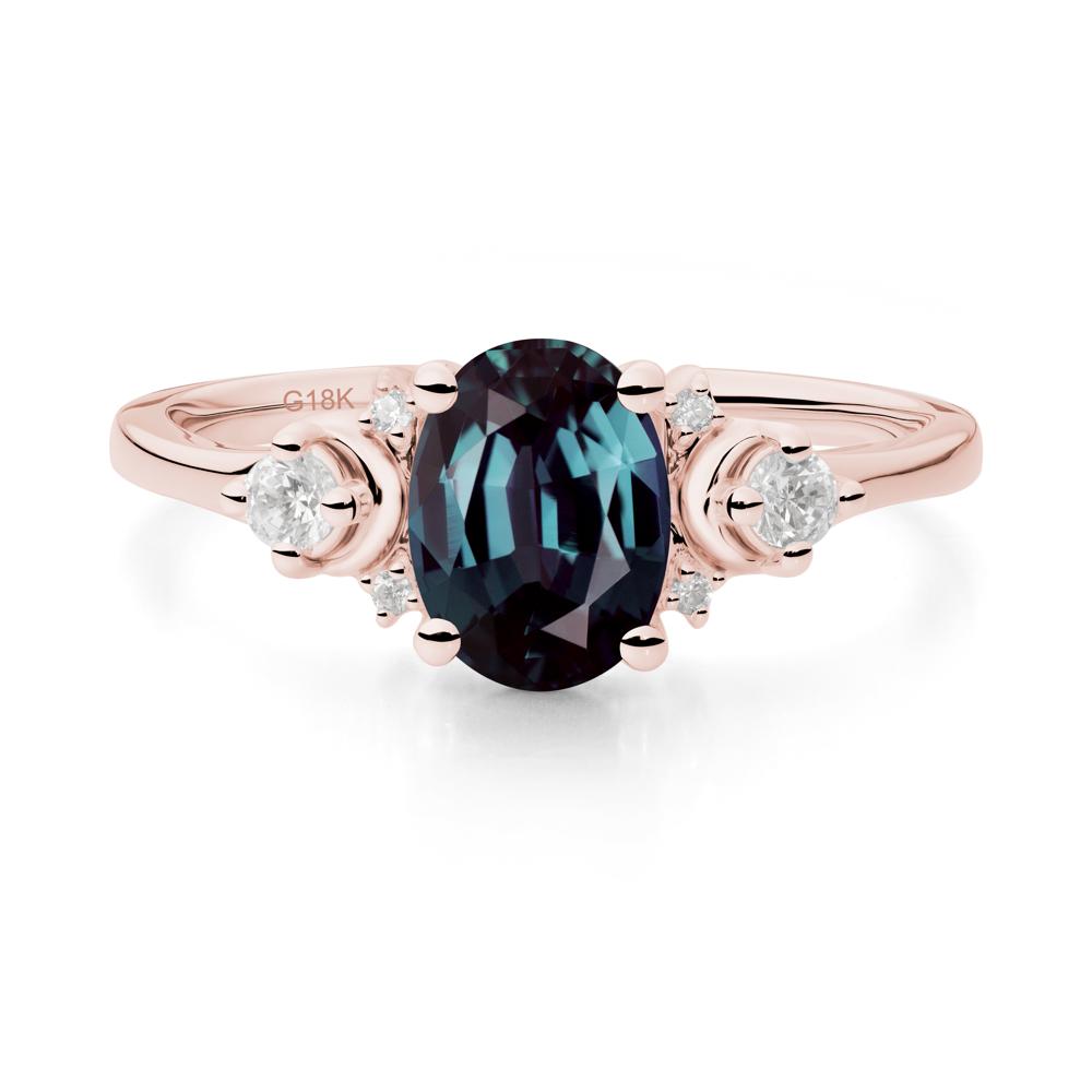 Celestial Oval Alexandrite Ring - LUO Jewelry #metal_18k rose gold