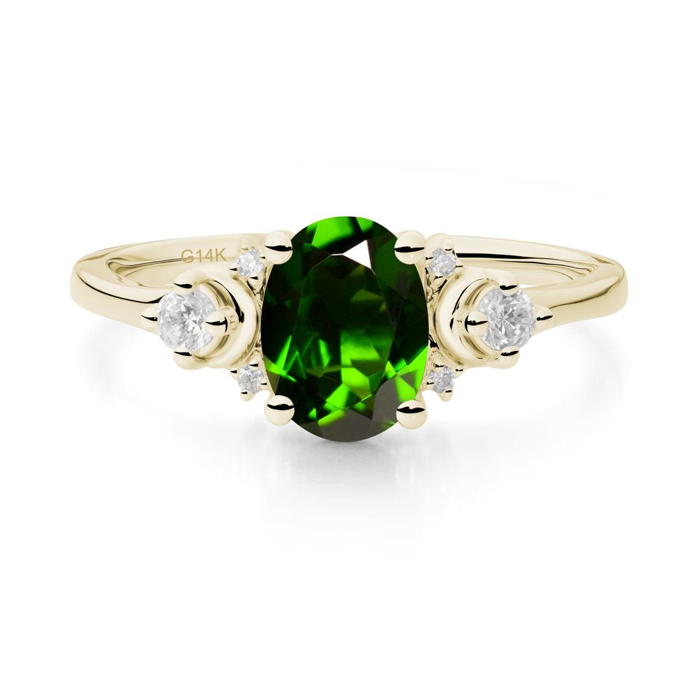 Celestial Oval Diopside Ring - LUO Jewelry #metal_14k yellow gold