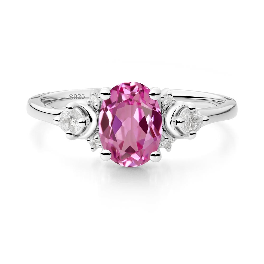 Celestial Oval Pink Sapphire Ring - LUO Jewelry #metal_sterling silver