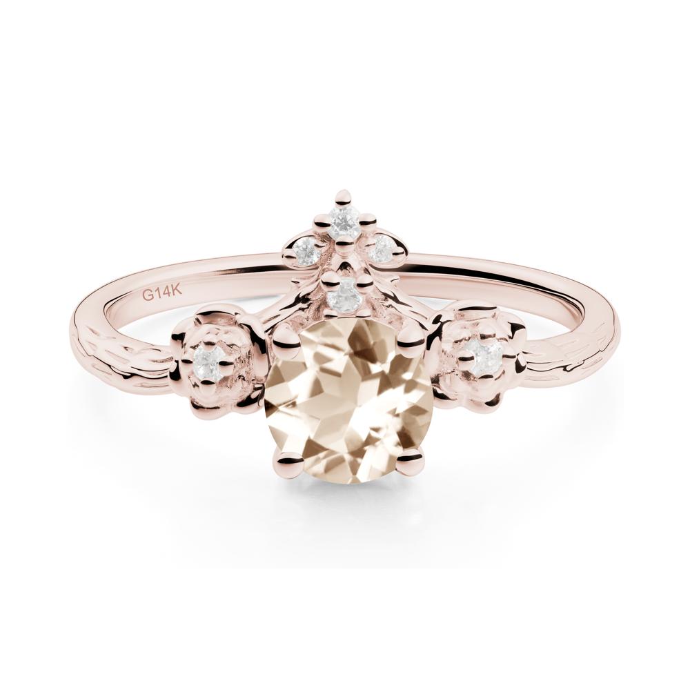 Floral Inspired Morganite Statement Ring - LUO Jewelry #metal_14k rose gold