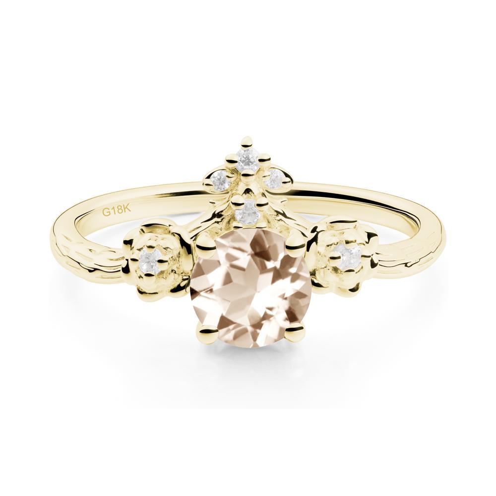 Floral Inspired Morganite Statement Ring - LUO Jewelry #metal_18k yellow gold