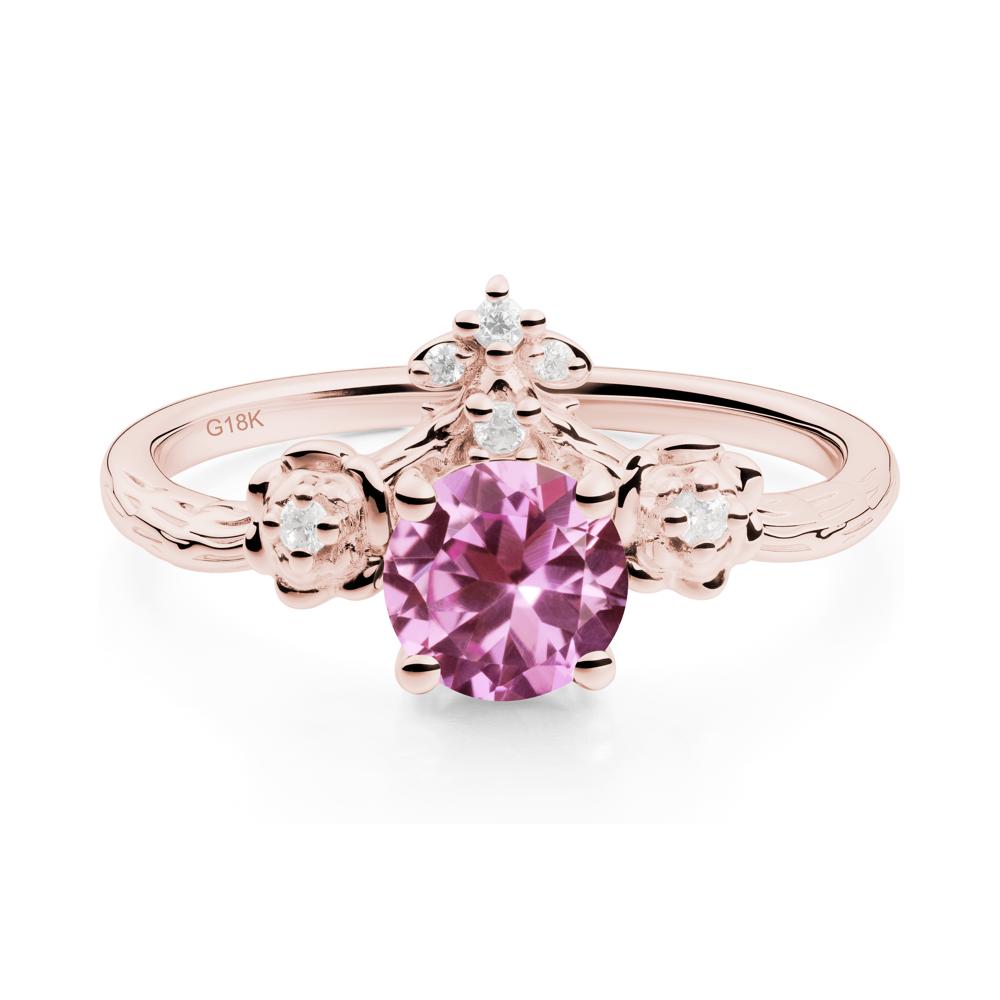Floral Inspired Pink Sapphire Statement Ring - LUO Jewelry #metal_18k rose gold