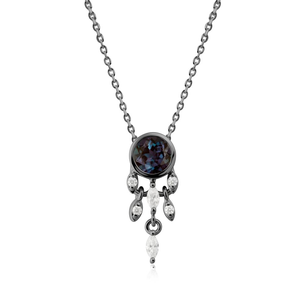 Dreamcatcher Inspired Alexandrite Necklace - LUO Jewelry #metal_black finish sterling silver