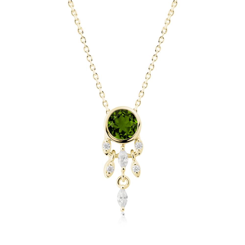 Dreamcatcher Inspired Diopside Necklace - LUO Jewelry #metal_18k yellow gold