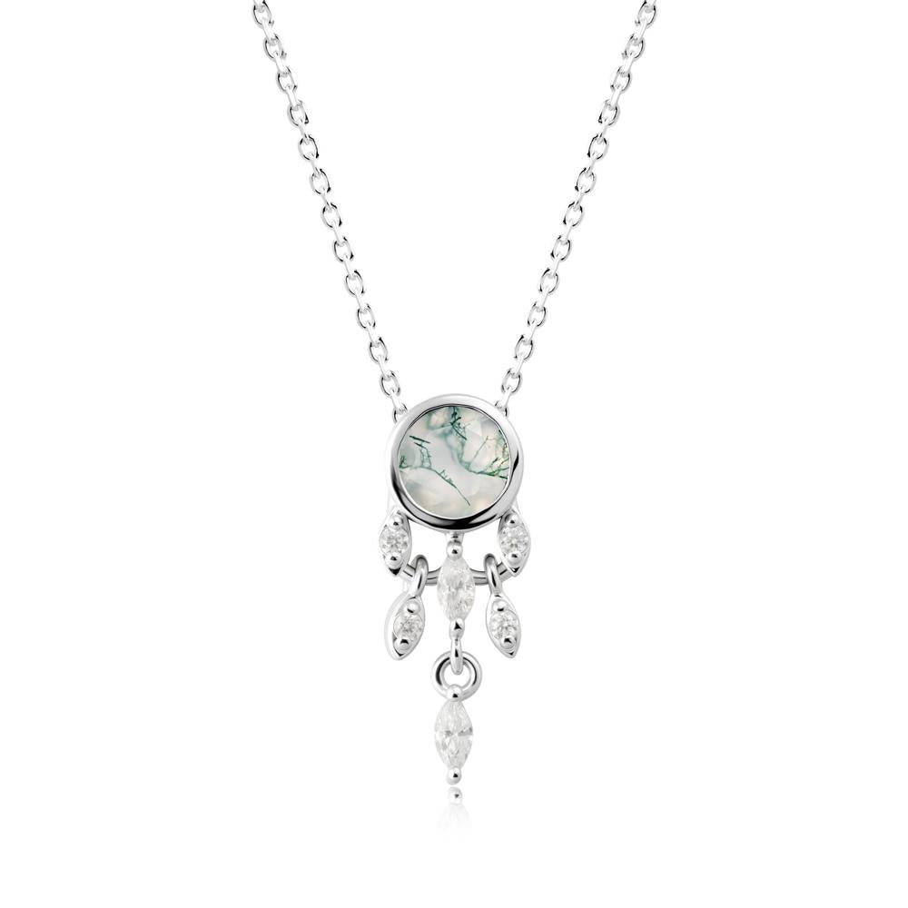 Dreamcatcher Inspired Moss Agate Necklace | LUO