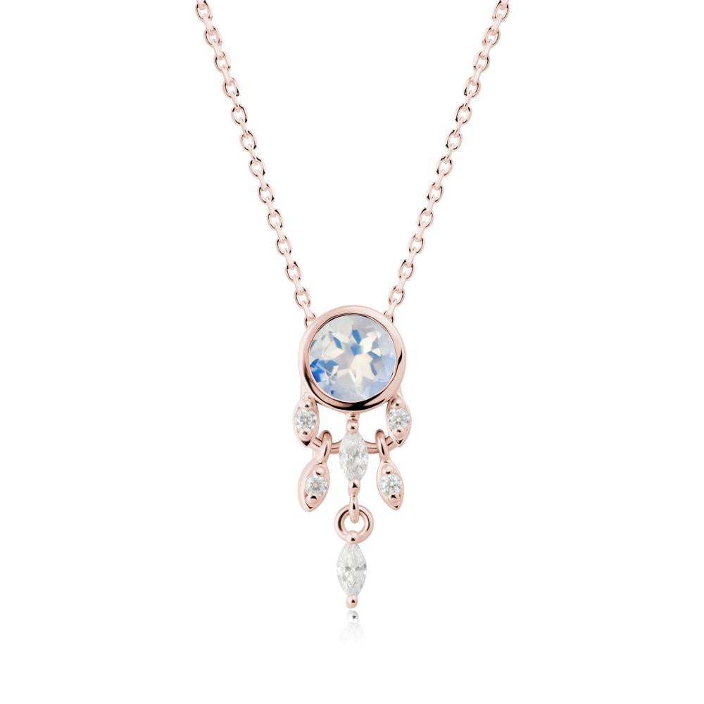 Dreamcatcher Inspired Moonstone Necklace - LUO Jewelry #metal_18k rose gold