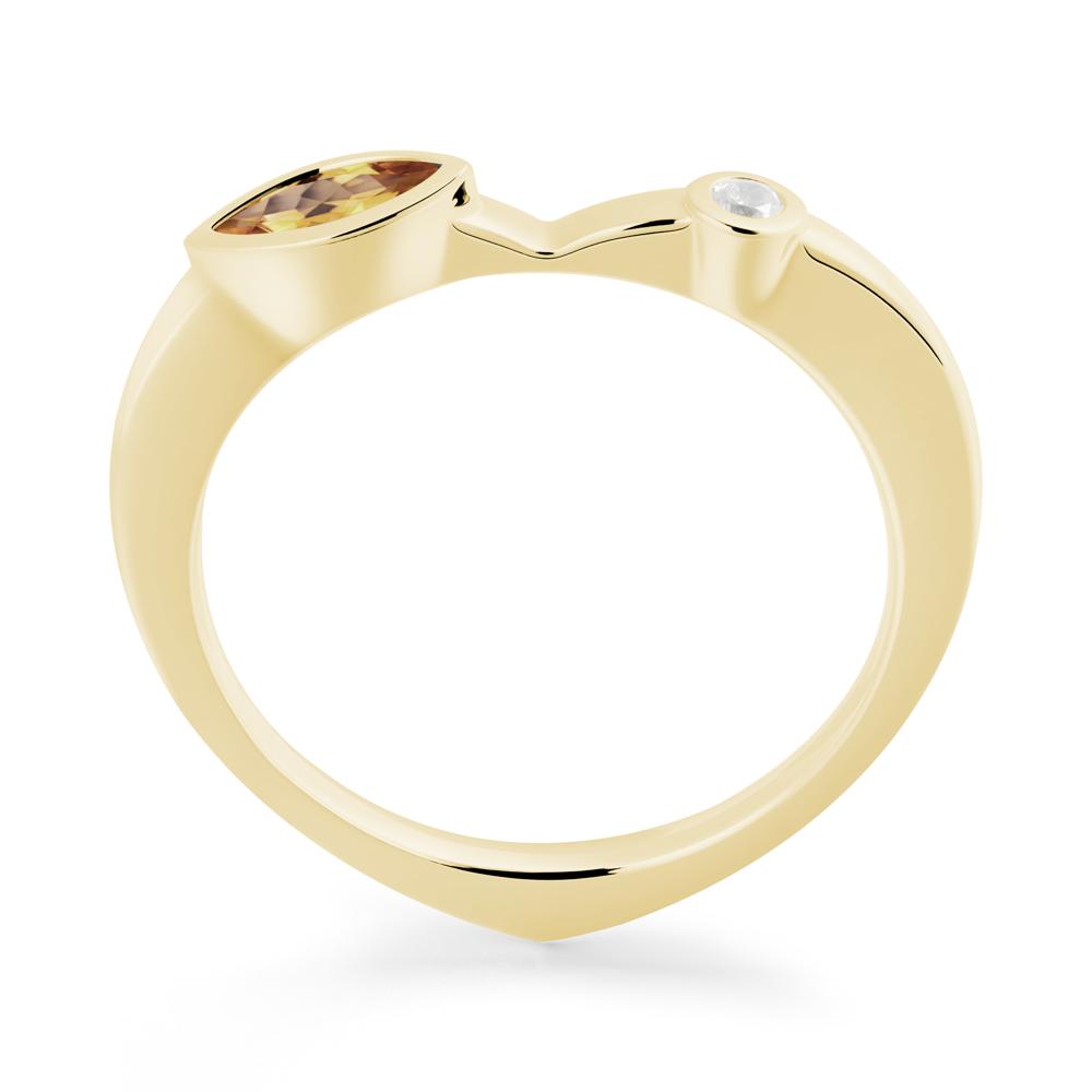 Citrine Ring with Hidden Heart Design - LUO Jewelry #metal_18k yellow gold