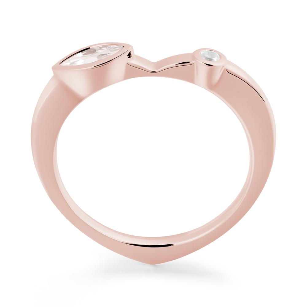 Morganite Ring with Hidden Heart Design - LUO Jewelry #metal_18k rose gold