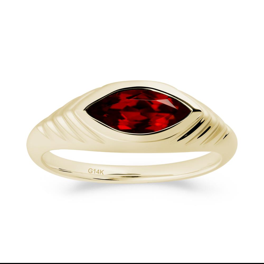 Marquise Garnet Statement Eye Ring - LUO Jewelry #metal_14k yellow gold